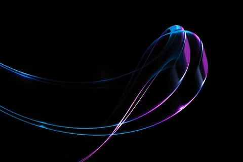 Light purple blue line effect on black background. dark abstract background.. Stock Illustration