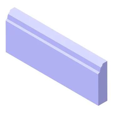 Light purple concrete curb creating a boundary for urban landscape design Stock Illustration