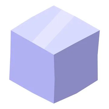 Light purple cube representing abstract concept of minimalism 스톡 일러스트