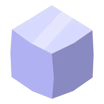 Light purple cube shining with isometric projection イラスト素材