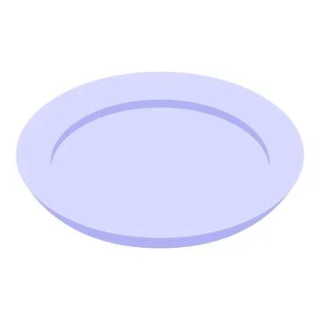 Light purple empty plate presenting catering service Stock Illustration
