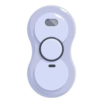 Light purple fidget spinner with display showing rotating motion blur Stock Illustration