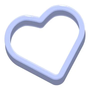 Light purple heart shape cookie cutter making sweet pastries Stock Illustration