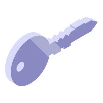 Light purple key opening door leveraging security and access control Stock Illustration