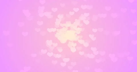 Light purple loop background with little moving pink hearts. Stock Footage 96887327