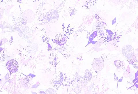 Light Purple, Pink vector abstract pattern with trees, branches. Illustrazione stock
