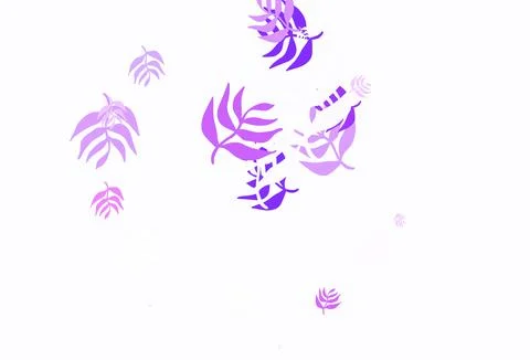 Light Purple, Pink vector abstract pattern with leaves. Illustrazione stock