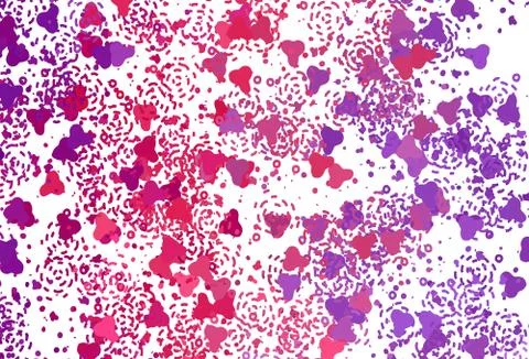 Light Purple, Pink vector backdrop with memphis shapes. Stock Illustration