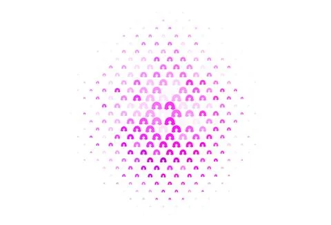 Light Purple, Pink vector backdrop with rainbows, clouds. イラスト素材