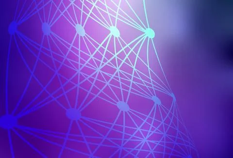 Light Purple, Pink vector backdrop with artificial intelligence data. Illustrazione stock