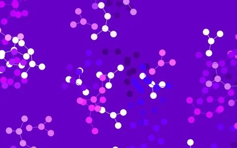 Light Purple, Pink vector backdrop with artificial intelligence data. Stock Illustration