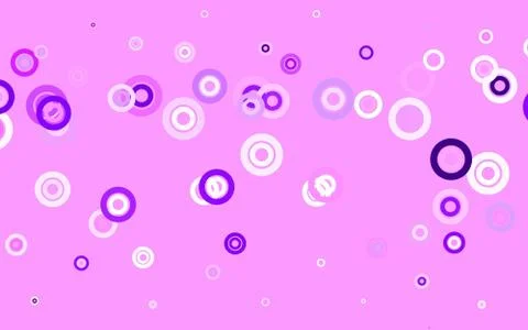 Light Purple, Pink vector background with bubbles. Stock Illustration