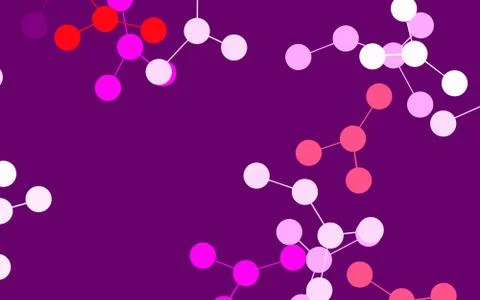 Light Purple, Pink vector background with forms of artificial intelligence. Illustrazione stock