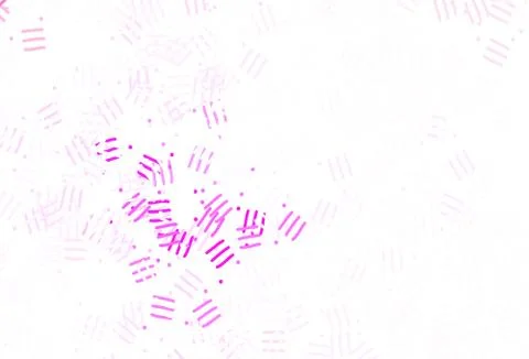 Light Purple, Pink vector background with stright stripes, dots. Stockillustratie
