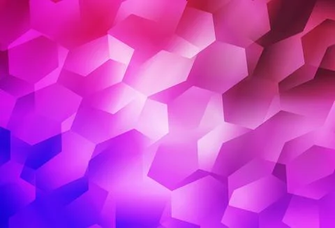 Light Purple, Pink vector background with hexagons. Stock Illustration