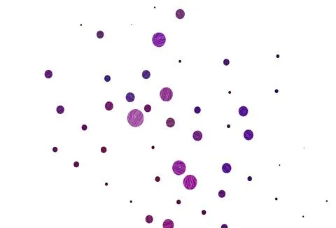 Light purple, pink vector background with bubbles. Illustrazione stock