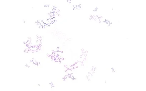 Light Purple, Pink vector background with forms of artificial intelligence. Stock Illustration