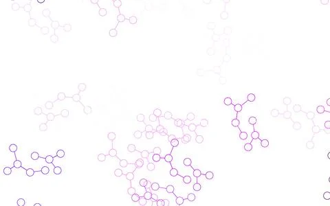 Light Purple, Pink vector background with forms of artificial intelligence. 스톡 일러스트