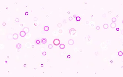 Light Purple, Pink vector background with bubbles. Stock Illustration