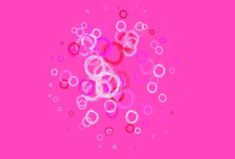 Light Purple, Pink vector background with bubbles. Stock Illustration