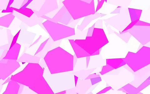 Light Purple, Pink vector background with set of hexagons. Stock Illustration