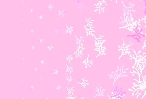 Light Purple, Pink vector doodle pattern with sakura. Stock Illustration