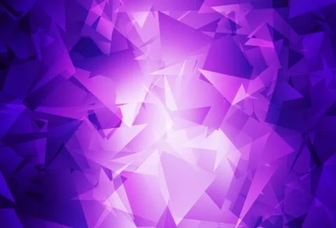 Light Purple, Pink vector gradient triangles pattern. Illustrazione stock