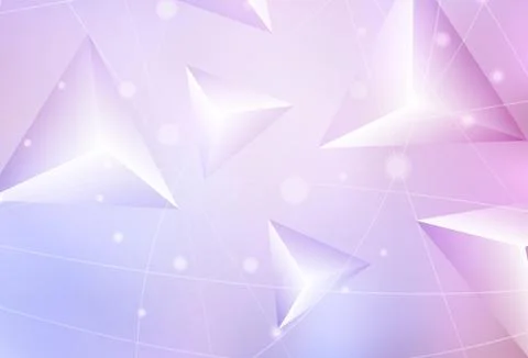 Light Purple, Pink vector gradient triangles pattern. Illustrazione stock