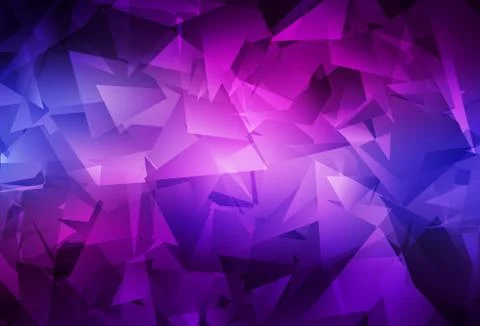 Light Purple, Pink vector gradient triangles pattern. Illustrazione stock