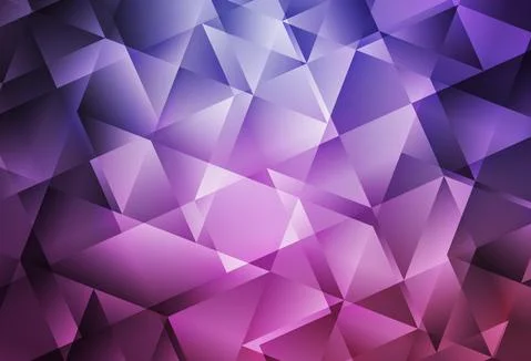 Light Purple, Pink vector gradient triangles pattern. Illustrazione stock