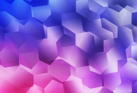 Light Purple, Pink vector layout with hexagonal shapes. Stock Illustration