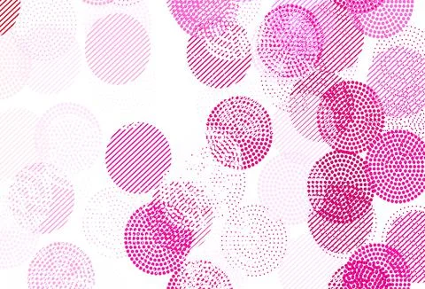 Light Purple, Pink vector layout with circle shapes. Stock Illustration
