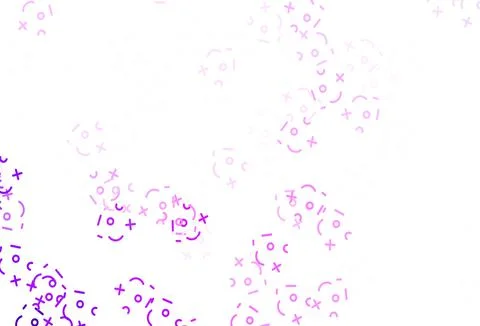 Light Purple, Pink vector layout with algebra elements. 스톡 일러스트