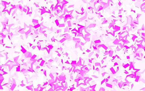 Light Purple, Pink vector layout with bright stars. Stock Illustration