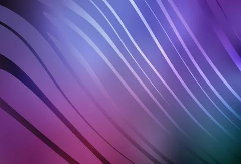 Light Purple, Pink vector pattern with bent lines. Stock Illustration