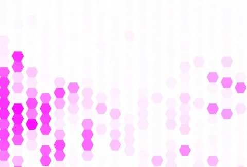 Light Purple, Pink vector pattern with colorful hexagons. Stock Illustration