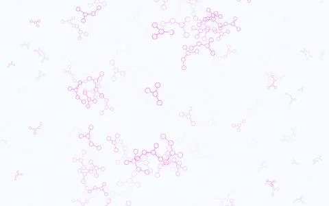 Light Purple, Pink vector pattern with artificial intelligence network. Illustrazione stock