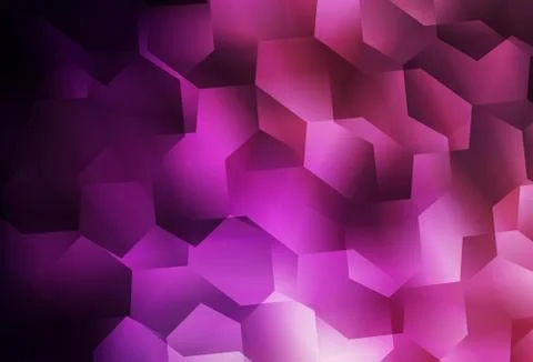 Light Purple, Pink vector pattern with colorful hexagons. イラスト素材
