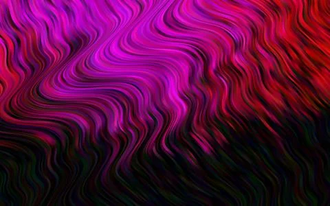 Light Purple, Pink vector pattern with lines, ovals. Stock Illustration