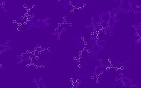 Light Purple, Pink vector pattern with artificial intelligence network. Stock Illustration