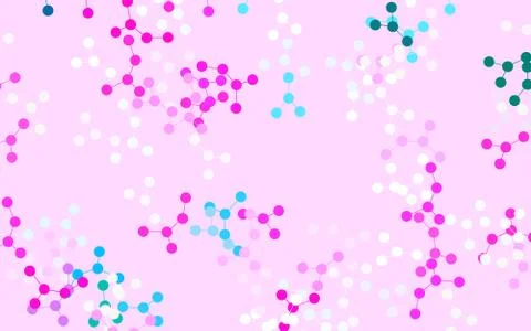 Light Purple, Pink vector pattern with artificial intelligence network. Illustrazione stock