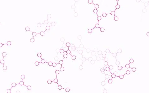 Light Purple, Pink vector pattern with artificial intelligence network. Stock Illustration