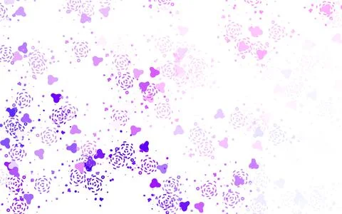 Light Purple, Pink vector pattern with random forms. Illustrazione stock