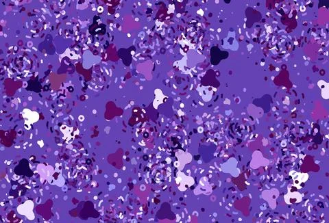 Light Purple, Pink vector pattern with random forms. Illustrazione stock
