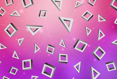 Light Purple, Pink vector pattern in square style. Illustrazione stock
