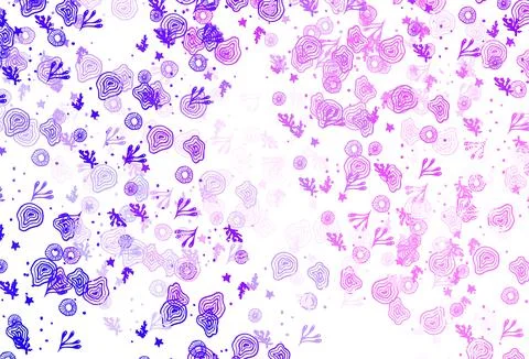 Light Purple, Pink vector pattern with random forms. Illustrazione stock