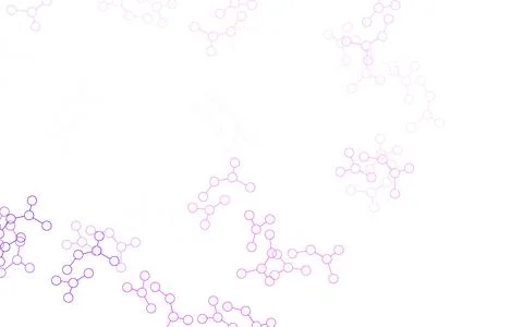 Light Purple, Pink vector pattern with artificial intelligence network. Stock Illustration