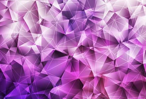 Light Purple, Pink vector pattern with polygonal style. Illustrazione stock