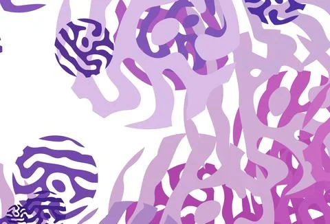 Light Purple, Pink vector pattern with random forms. Illustrazione stock