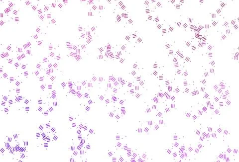 Light Purple, Pink vector template with repeated sticks, dots. Stock Illustration